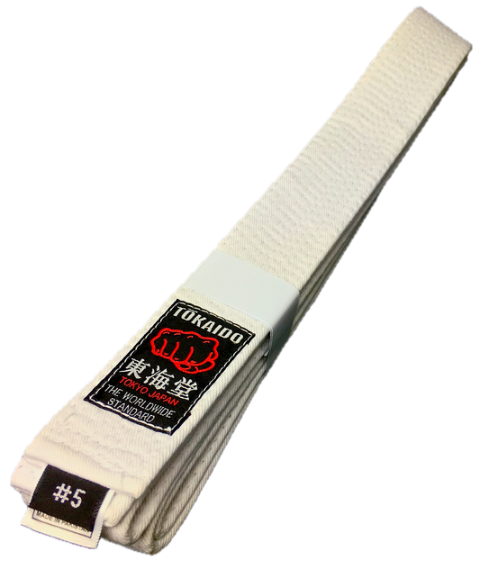 White Karate Belt Tokaido BLW Kobushi Size 5 (280cm)