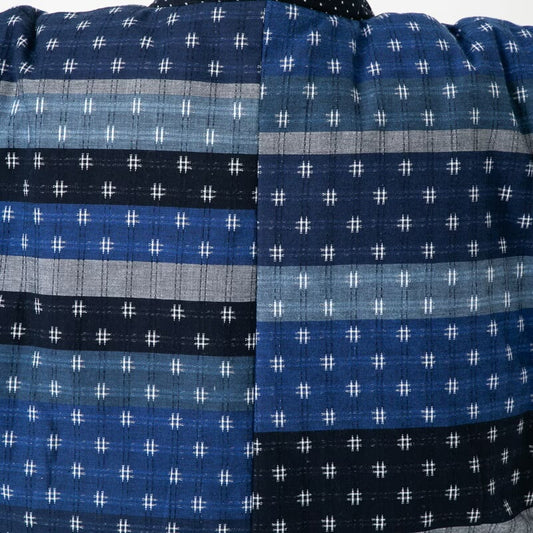 Women’s Winter Hanten Jacket Navy Random Patchwork Made in Japan