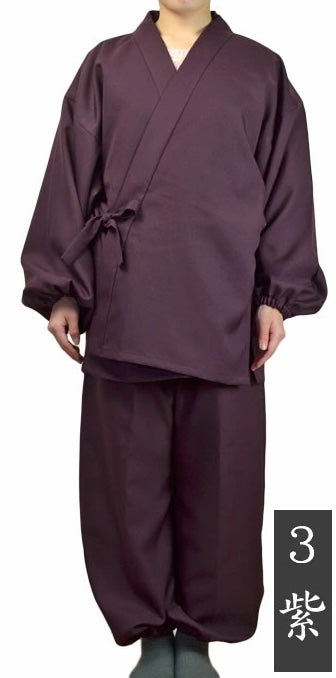Women’s Japanese Samue Set – Polyester Wrinkle-Free – Made in Japan