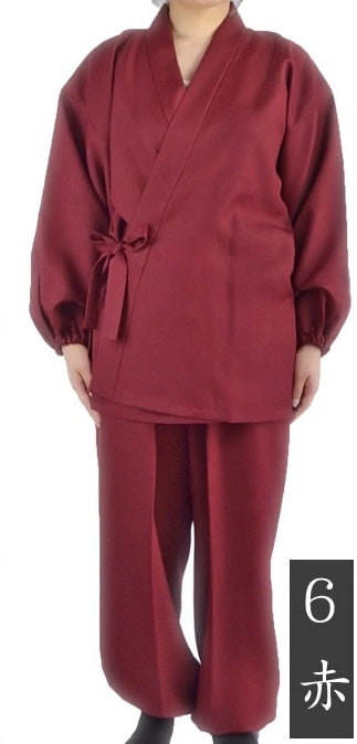 Women’s Japanese Samue Set – Polyester Wrinkle-Free – Made in Japan