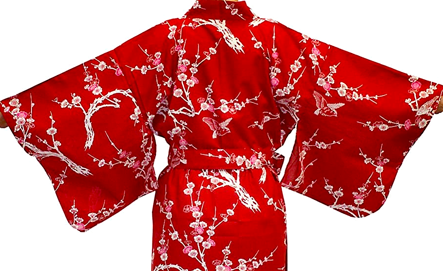 Women’s Yukata Ume – Japanese Plum Blossom Kimono – Made in Kyoto Japan