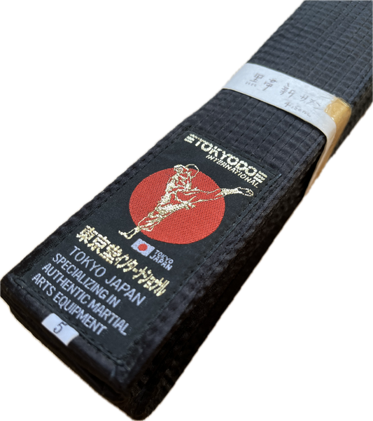 Tokyodo Black Belt Premium Satin (Width 4.5cm) Size 5 - 290cm Tokyodo