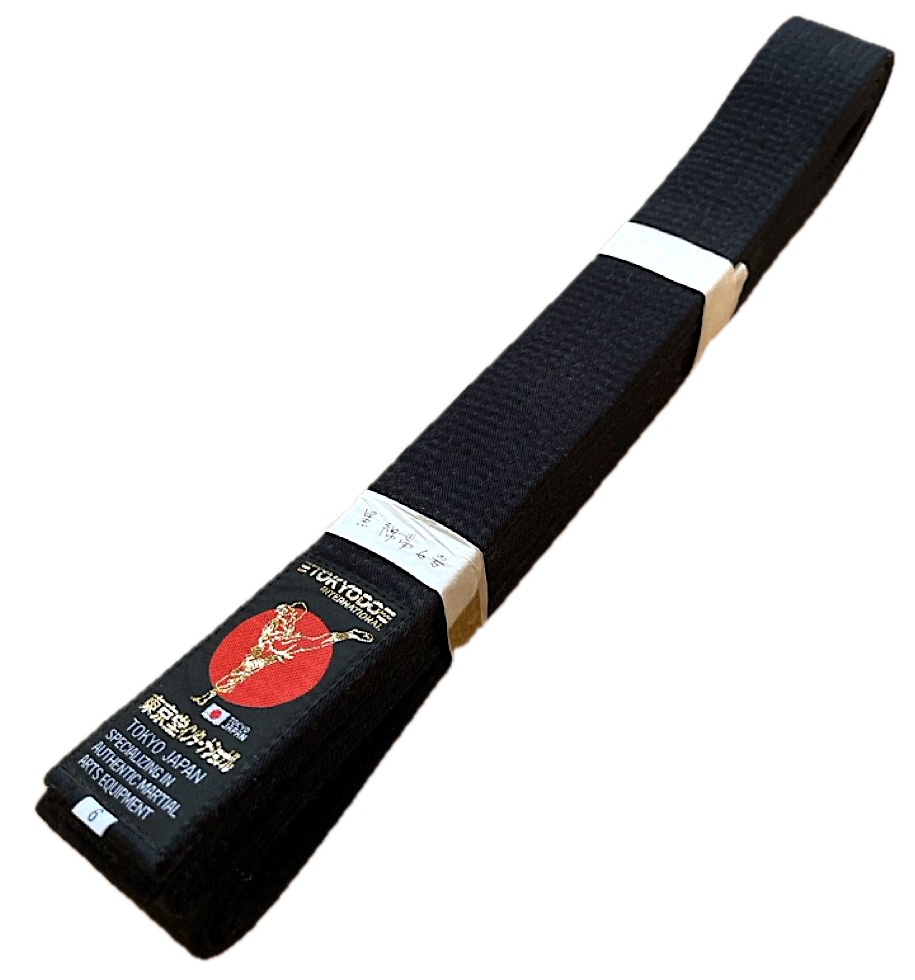 Tokyodo Black Belt Cotton Standart quality (4cm width) - Size 6 (310cm) Tokyodo
