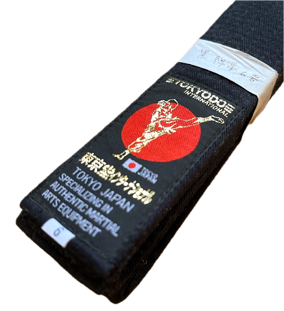 Tokyodo Black Belt Cotton Standart quality (4cm width) - Size 6 (310cm) Tokyodo