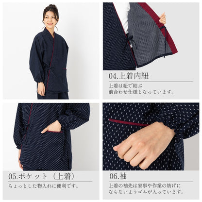 Women’s Samue “JyuujiAka” — Made in Japan