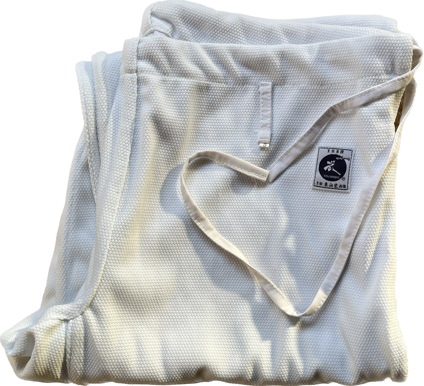 Aikido Pants - White Polyester Aikikai Tozando KUH (Size 5)