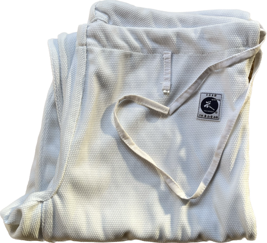 Aikido Pants - White Polyester Aikikai Tozando KUH (Size 5)