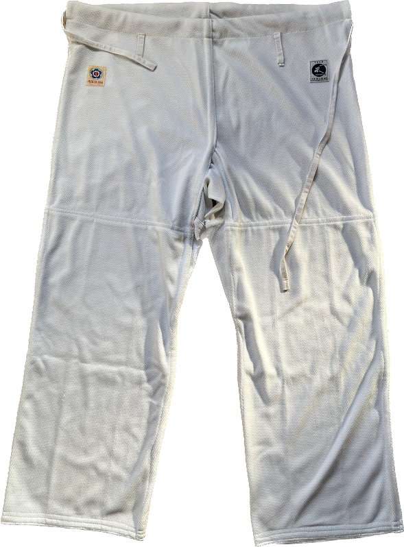 Aikido Pants - White Polyester Aikikai Tozando KUH (Size 5)
