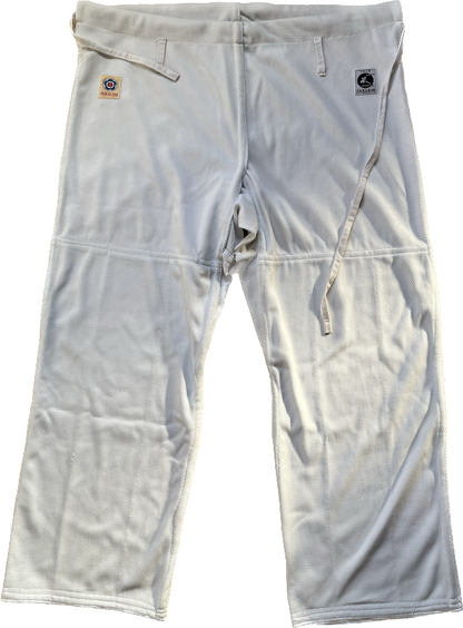 Aikido Pants - White Polyester Aikikai Tozando KUH (Size 5)