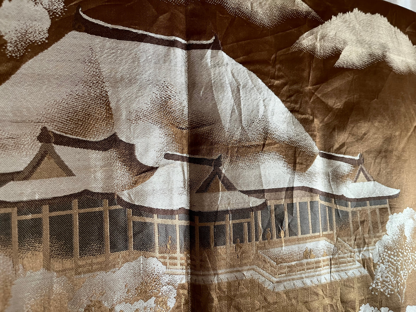 Men’s Antique Haori – Black Silk Kikyo Montsuki Kyomizudera