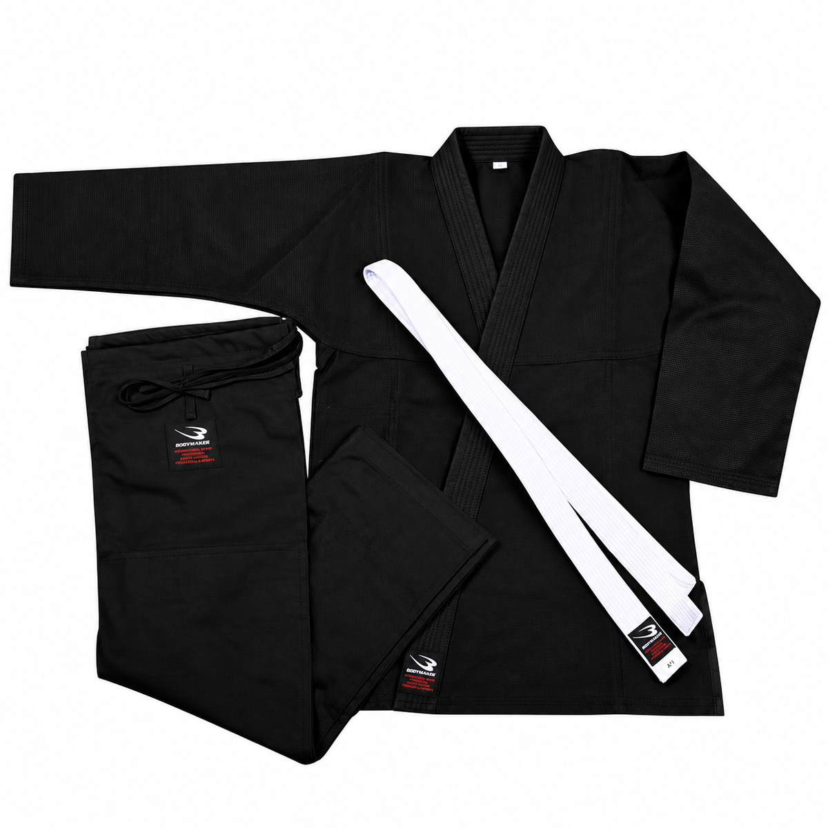 BODYMAKER Black Ninjutsugi – Medium-Weight Martial Arts Uniform