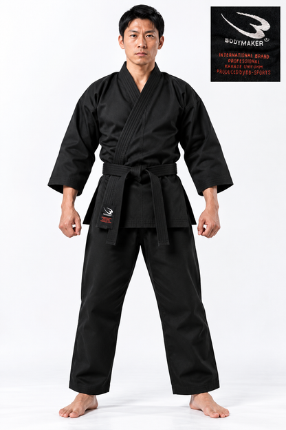 BODYMAKER Black Ninjutsugi – Medium-Weight Martial Arts Uniform