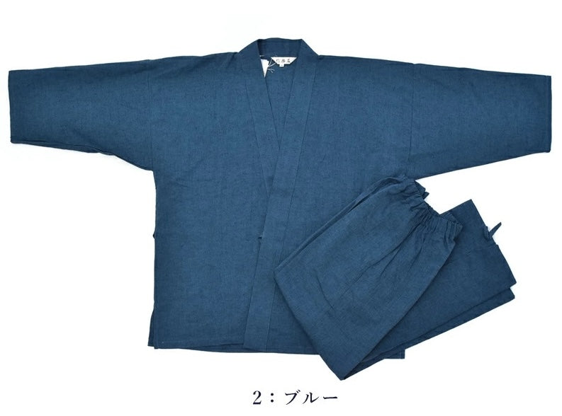 Deluxe Japanese Samue for Men Yoryu Muji Cotton & Linen Made in Japan (6 Colors)