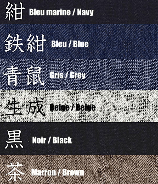 Deluxe Japanese Samue for Men Yoryu Muji Cotton & Linen Made in Japan (6 Colors)