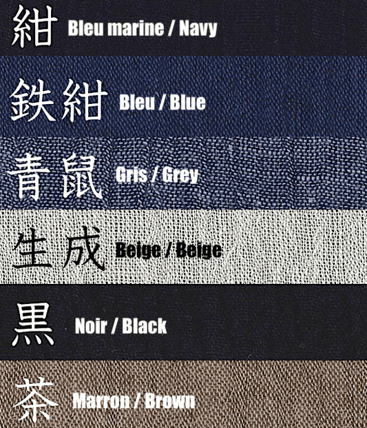 Deluxe Japanese Samue for Men Yoryu Muji Cotton & Linen Made in Japan (6 Colors)