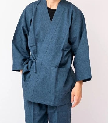Deluxe Japanese Samue for Men Yoryu Muji Cotton & Linen Made in Japan (6 Colors)