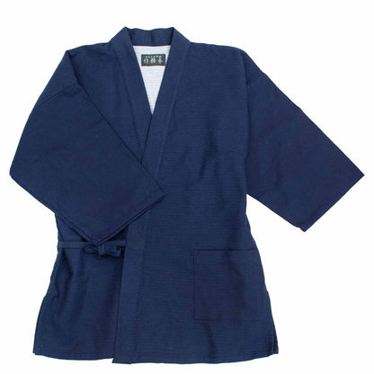 Deluxe Samue NijuOri Double-layered Indigo Dye Cotton Size:2L Made in Kurume Japan BujindoShop