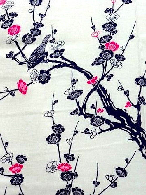 Women’s Yukata Ume – Japanese Plum Blossom Kimono – Made in Kyoto Japan