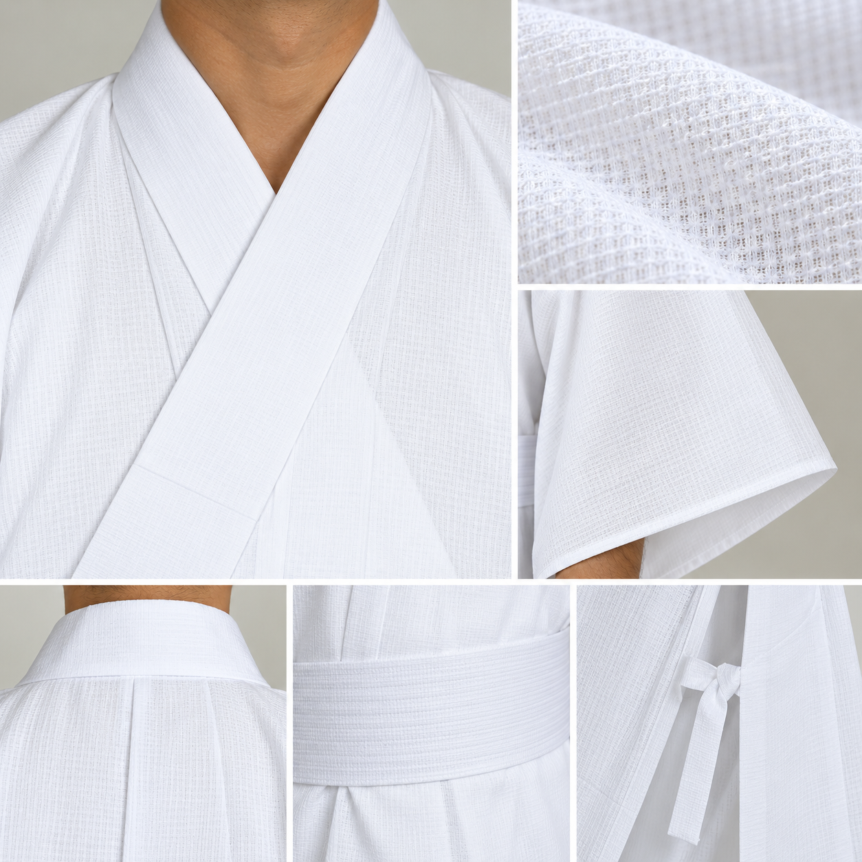 Japanese Buddhist Byakue White Temple Robe – 100% Cotton Kōbai – Made in Japan