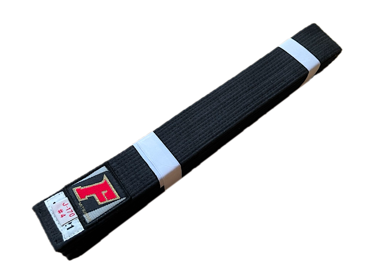 Fujitaka J-170 Black Cotton Obi Mitsuboshi Brand  275 cm  Made in Japan