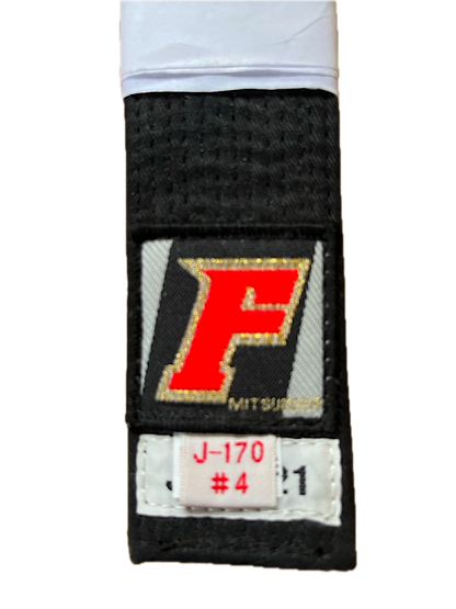 Fujitaka J-170 Black Cotton Obi Mitsuboshi Brand  275 cm  Made in Japan