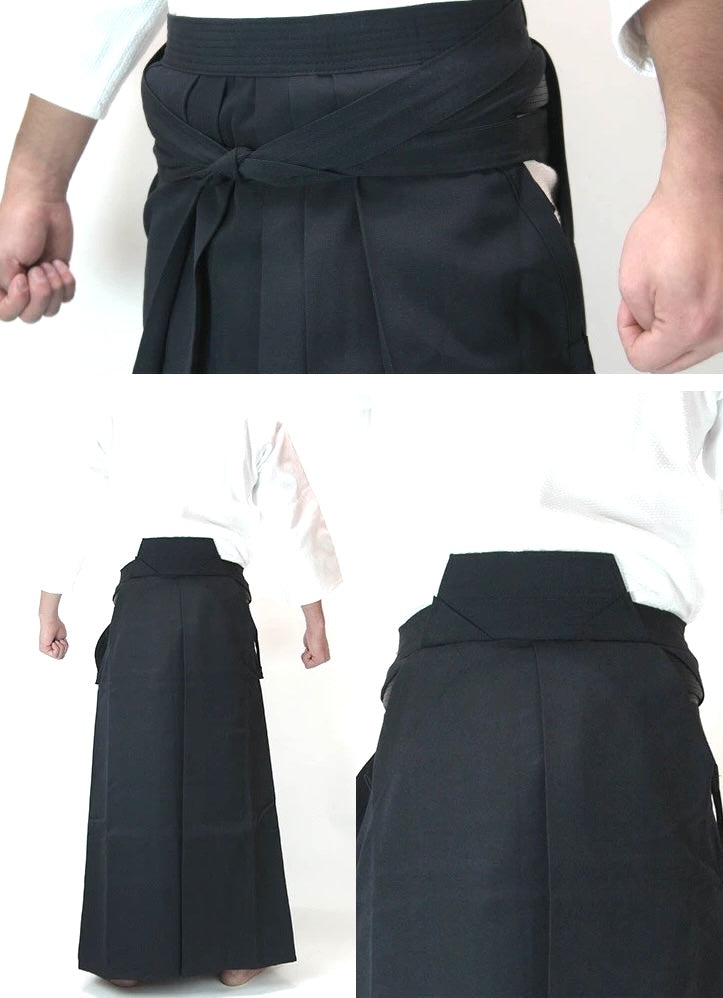 Hakama Aikido Aikikai Black (Size 26.5) | Tozando AH-400
