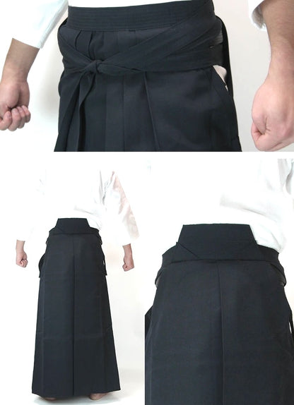 Hakama Aikido Aikikai Black (Size 26.5) | Tozando AH-400