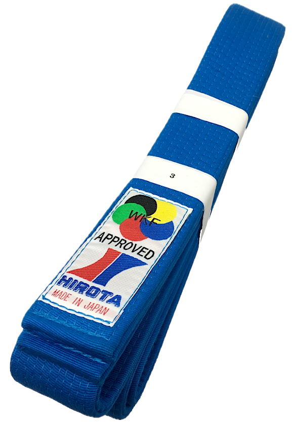 Hirota Blue Karate Belt Kumite Yohachi WKF Size 3 (250 cm)