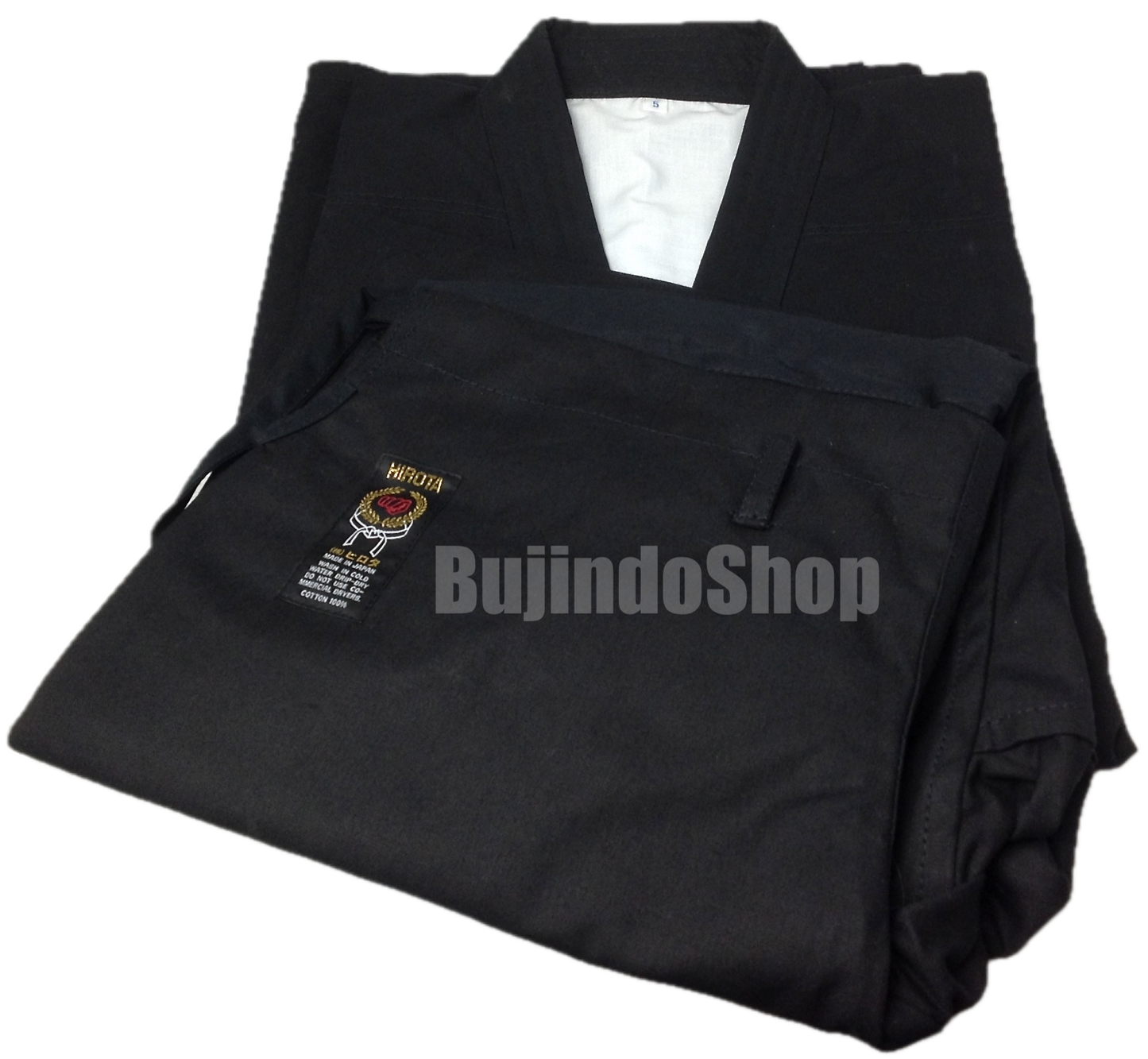 Hirota KB-11 Black Cotton Uniform, Medium-Weight
