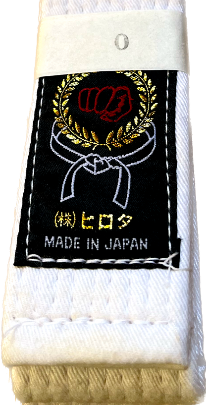 Hirota White Karate Belt Size 0 (205cm)