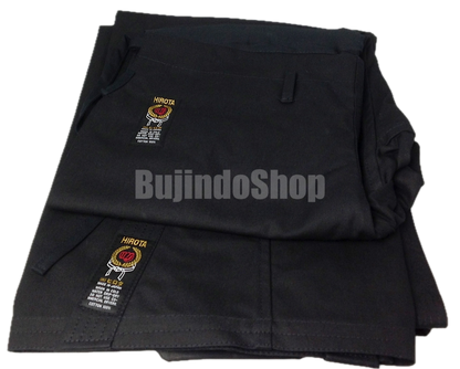 Hirota KB-11 Black Cotton Uniform, Medium-Weight