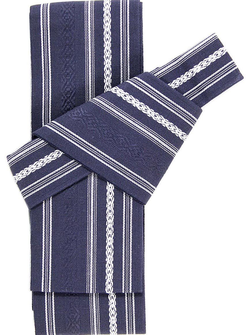Japanese Kaku Obi One Touch Cotton Belt – Navy Blue – Made in Japan