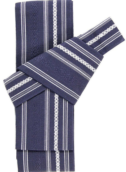 Japanese Kaku Obi One Touch Cotton Belt – Navy Blue – Made in Japan