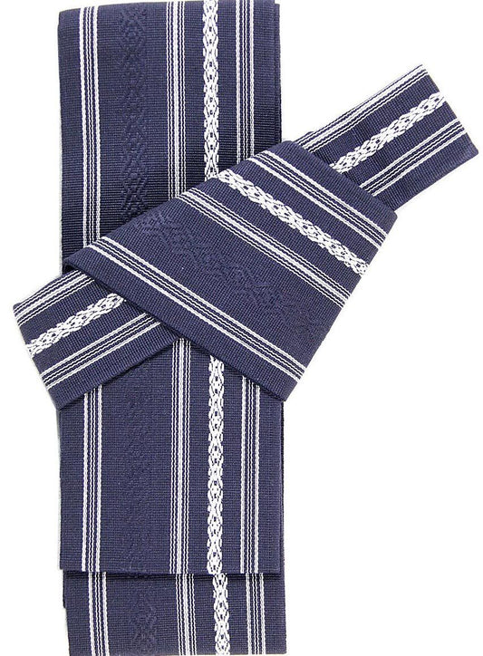 Japanese Kaku Obi One Touch Cotton Belt – Navy Blue – Made in Japan