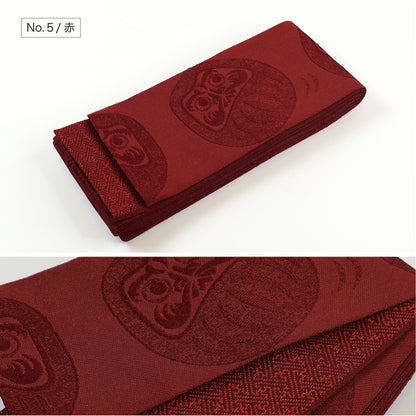 Japanese Men’s Kaku Obi – Daruma Pattern Kimono & Yukata Belt