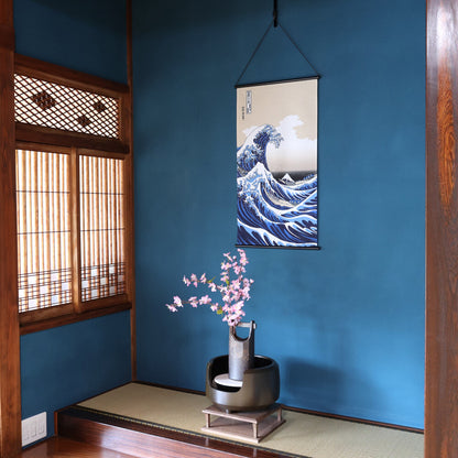 Japanese Wall Tapestry “Shiranami” – Great Wave of Kanagawa Style – Made in Japan