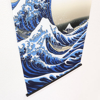 Japanese Wall Tapestry “Shiranami” – Great Wave of Kanagawa Style – Made in Japan