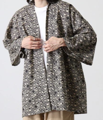 Japanese Wave Cat Summer Hanten – Cotton Nami Neko Jacket Made in Japan