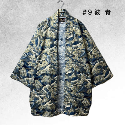 Japanese Wave Hanten Jacket – Blue & Gold Made in Japan