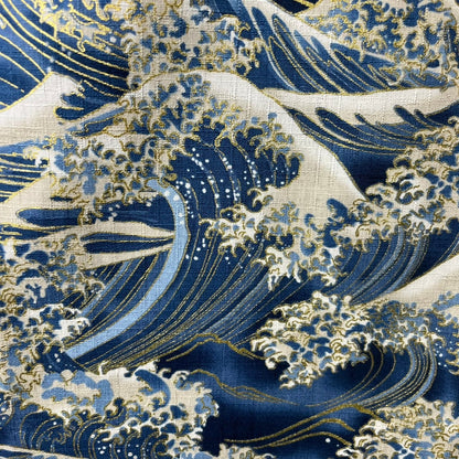 Japanese Wave Hanten Jacket – Blue & Gold Made in Japan