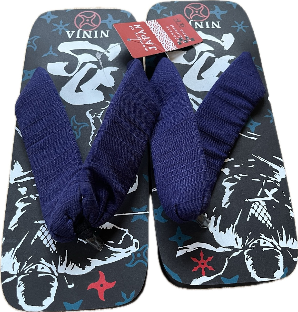 Japanese Zōri Ninja Sandals Black Size 26 cm Anti-Slip Sole