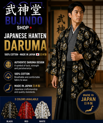 Traditional Japanese Hanten Jacket Daruma Made in Japan