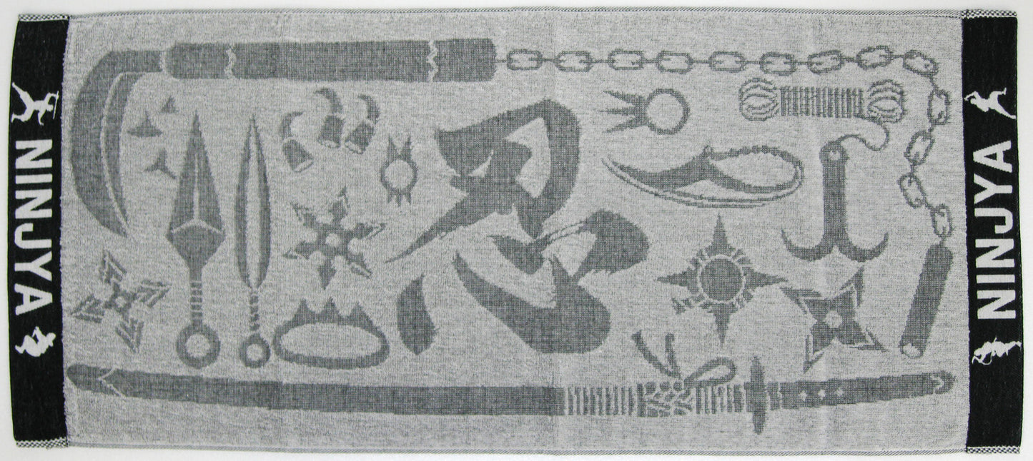Japanese Ninja Weapons Jacquard Face Towel – Made in Japan