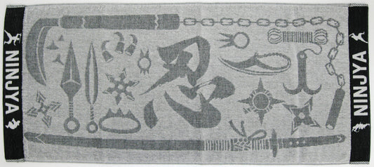Japanese Ninja Weapons Jacquard Face Towel – Made in Japan