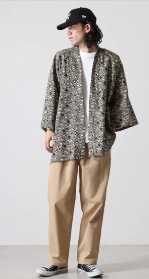 Japanese Wave Cat Summer Hanten – Cotton Nami Neko Jacket Made in Japan