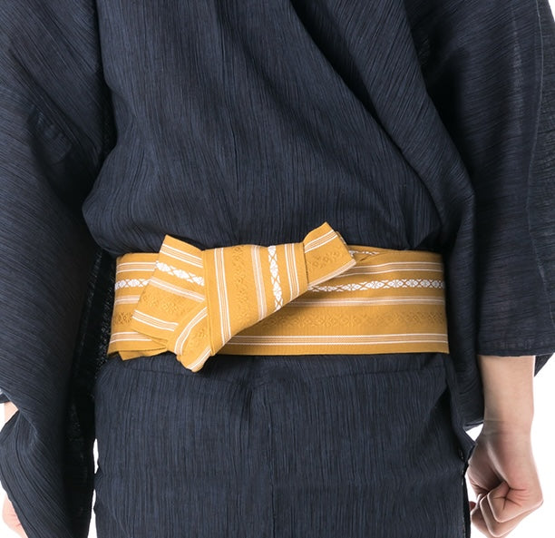 Kaku Obi Belt – Traditional Japanese Cotton Sash for Men – Made in Japan