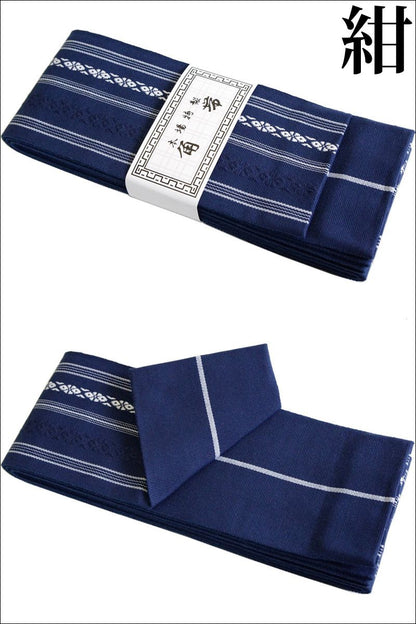 Kaku Obi Belt – Traditional Japanese Cotton Sash for Men – Made in Japan