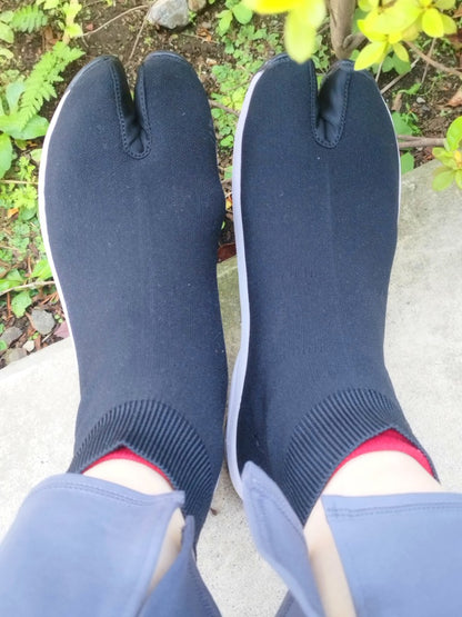 Knit Tabi Boots Black