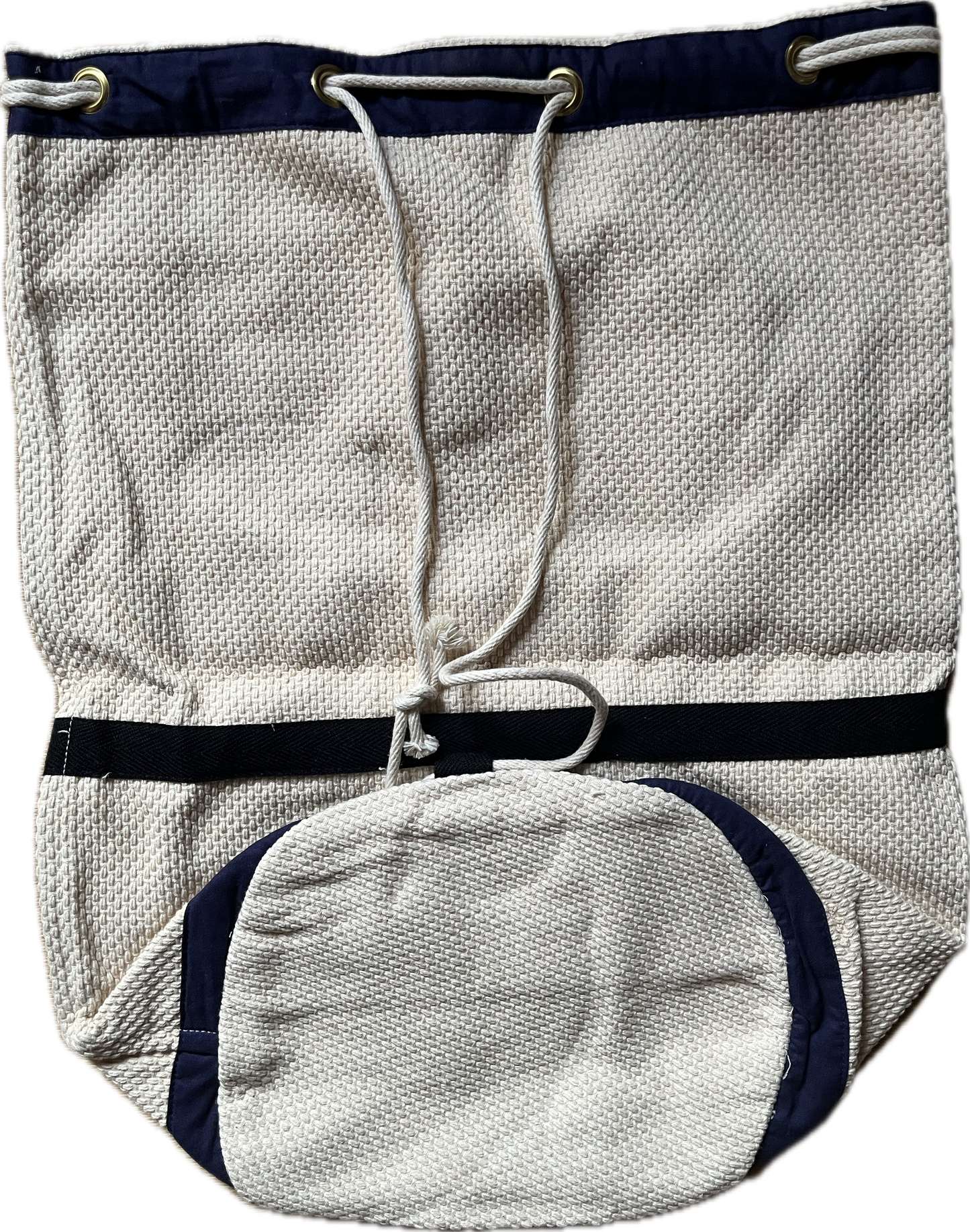 KuSakura Sashiko Judo Bag – White (Size L, Japanese Flag Edition) – Made in Japan