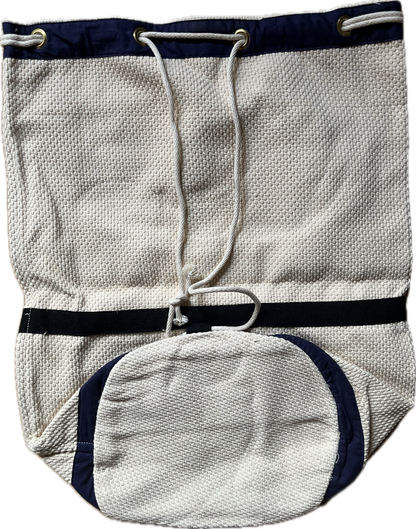 KuSakura Sashiko Judo Bag – White (Size L, Japanese Flag Edition) – Made in Japan